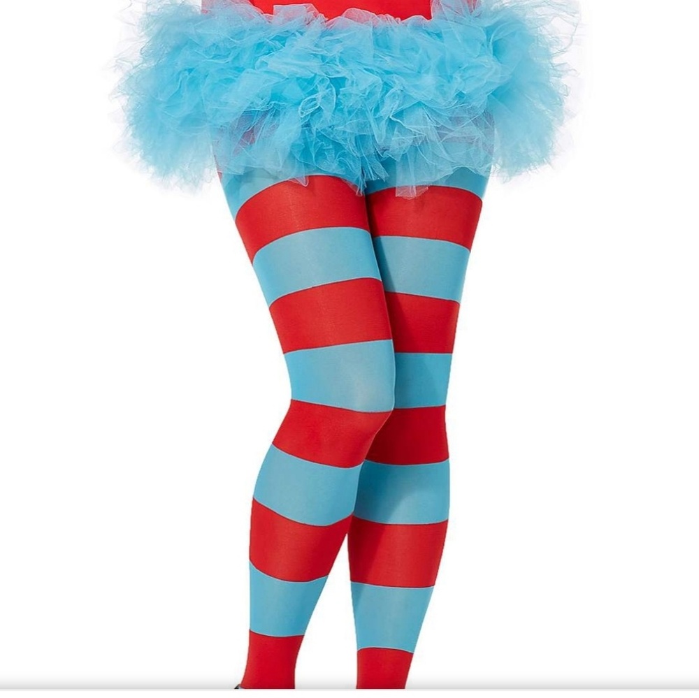 Thing 1 And 2 Striped Tights